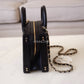 CHANEL 22B Black Calf Skin New Vanity Case Light Gold Hardware