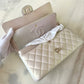 CHANEL 20B Iridescent Ivory Medium Classic Flap Light Gold Hardware