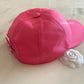 21P FUSCHIA COTTON CAP HAT WITH CC LOGO AND SNAP BUTTON SILVER HARDWARE *NEW*