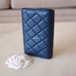 CHANEL 18S Pearly Blue Caviar Medium Trifold Wallet Light Gold Hardware