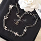 CHANEL 5 Charms Chain Necklace Shiny Ruthenium Hardware