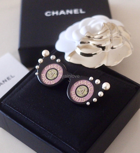 CHANEL 17C Sunglass Pearls Crystals CC Resin Large Brooch