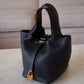 HERMES Picotin Lock 18 Noir Black Taurillion Clemence Gold Hardware (Y Stamp)