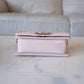 CHANEL 20A Beige Pink Caviar Small Chevron Leboy Flap Bag Light Gold Hardware